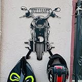 PLTZCRAFT Custom Motorcycle Helmet Holder Metal Art, Personalized Motorcycle Sign, Motorbike Gifts for Men, Guy, Fathers Day, Boyfriend, Dads, Biker Lovers Helmet Gift