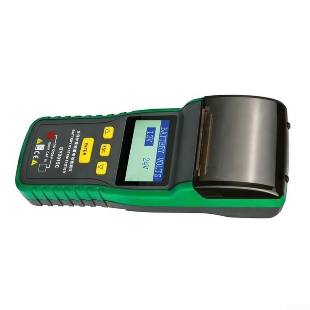 DY2015C - Comprobador de batería para baterías de coche de 12 V/24 V,