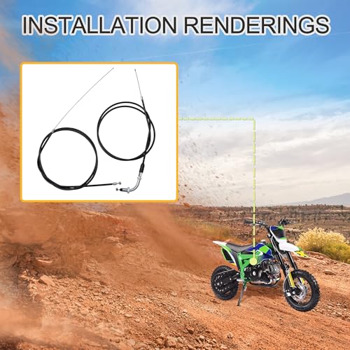 GOOFIT 150mm Bremszug und 130mm Gaszug für 125cc 150cc 200cc 250cc ATV Dirt Pit Bike Quad Dune Buggy Go Kart