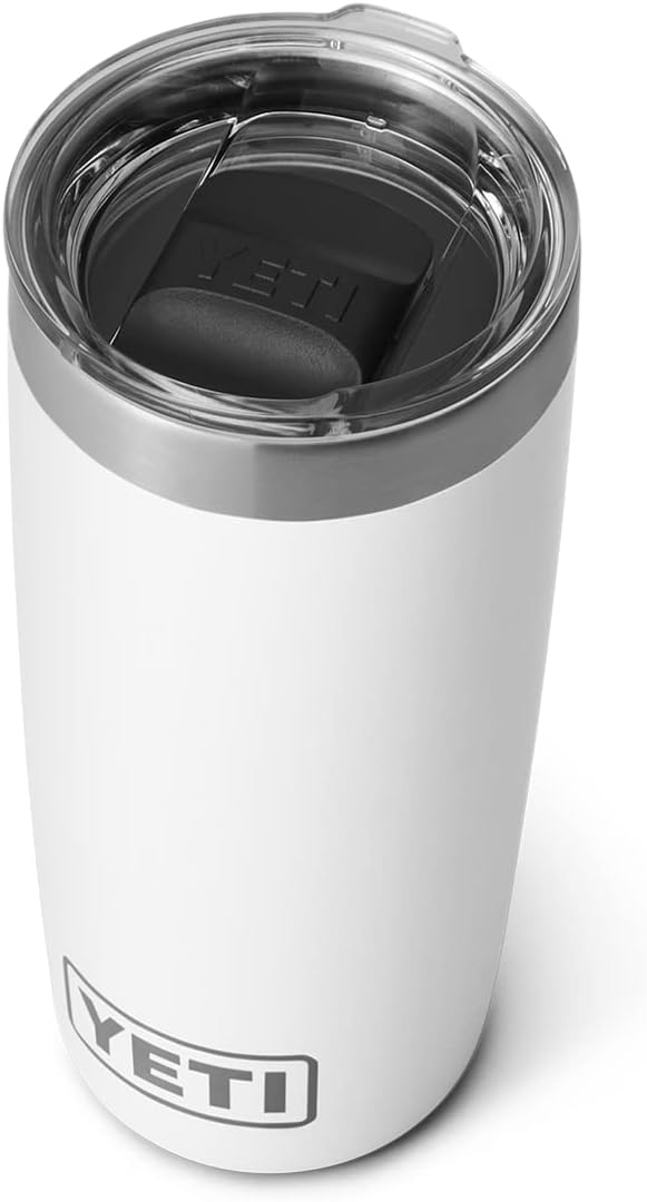 Rambler 10 oz Tumbler, Stainless Steel, Vacuum Insulated with MagSlider Lid, White