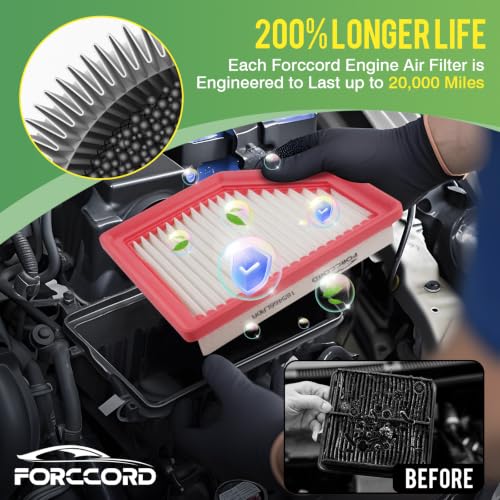 Image of Cabin & Engine Air Filter Fit for Nissan Sentra 2.0L 2020-2024 Activated Carbon Cabin Filter Replace#27277-6CA0A 165466LA0A Car Accessories