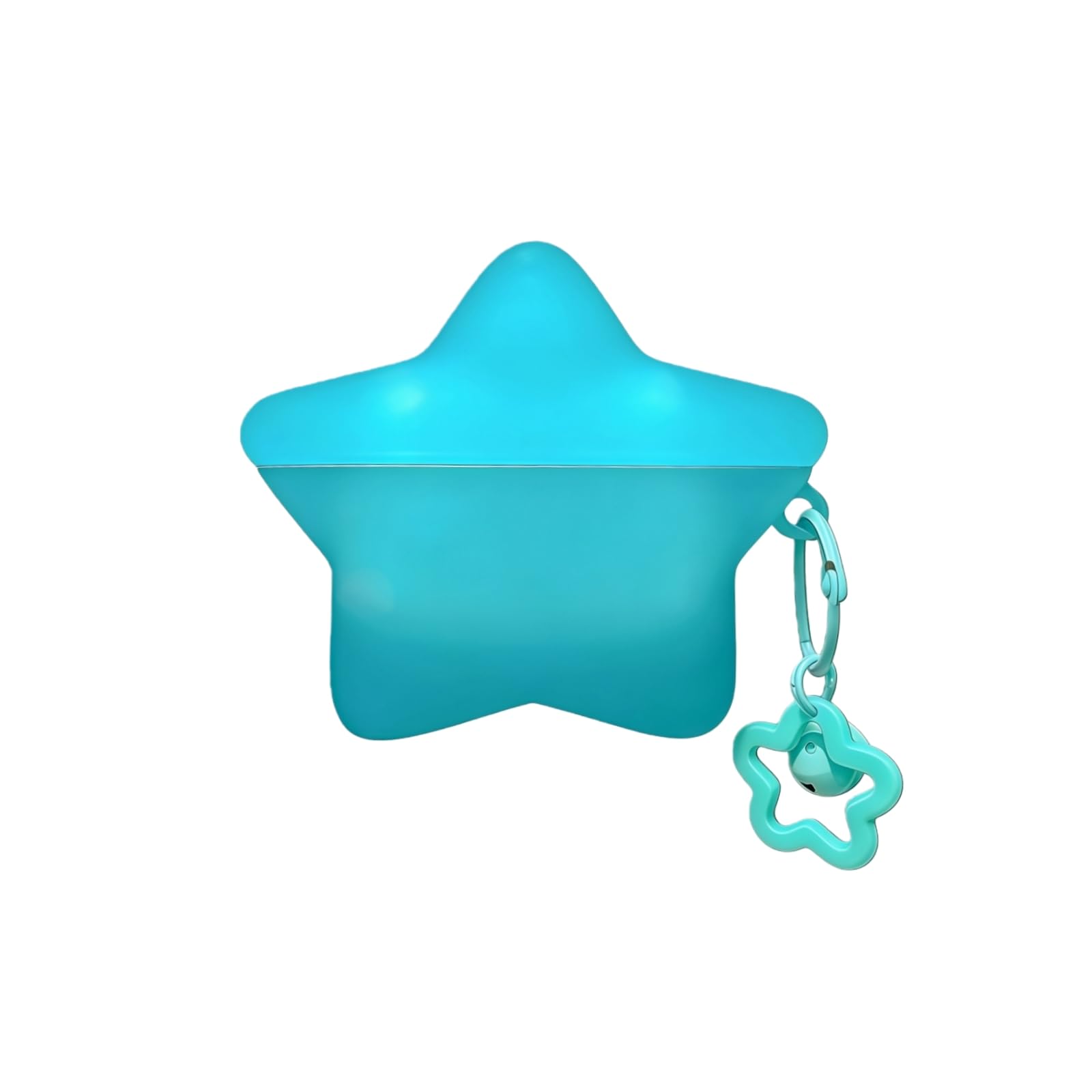 for AirPods Pro 3 2025 Case, Case Compatible with AirPods Pro 3rd Generation, Kawaii Cute Star Shape Luminous Earbuds Cover, Gifts with Keychain for Women Girls, Anti-Scratch Drop Protection Blue