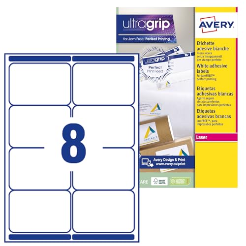 Etiquetas imprimibles Avery L7165-100 de alta adherencia para cajas y paquetes postales