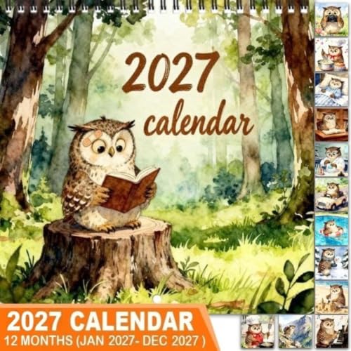 Calendario de Escritorio 2027 planificador mensual de mesa con bloques grandes 20x20 cm 7