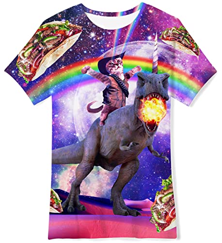 Belovecol 3D Nero T Shirt per Ragazzo Ragazza Cool...