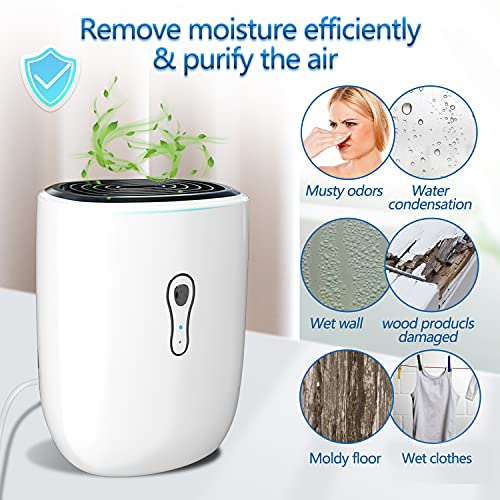 Dehumidifier for Home,Posdry 800ML(27oz) Portable Quiet Dehumidifiers 215Sq.Ft Mini Dehumidifier with Drain Hose for Basements, RV, Bathroom, Bedroom, Garage, Closet, Caravan Auto Shut-off. by posdry - Image 7