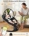 Baby Swing for Infants, Infant Swing with 5 Swing Speed, Built-in Lullabies, 5-Point Harness, Electric Infant Swing with Bluetooth for Indoor & Outdoor Use (Black)