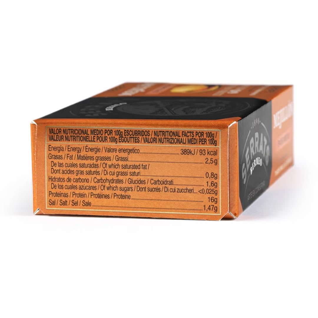 CONSERVAS SERRATS - Mejillones al Natural 12/16 Piezas por Lata - 12 latas x 110g (Total: 1320g) - Elaboración Artesanal desde 1890 - Sin Gluten, Rico en Omega 3