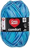 RED Heart Comfort Yarn, Turquoise/Blue Print