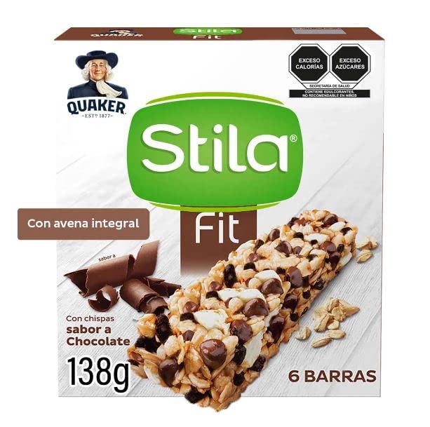 Listado de Barras los más recomendados. 42 Quaker Stila Barra Fit De Avena Chocolate 6 Und