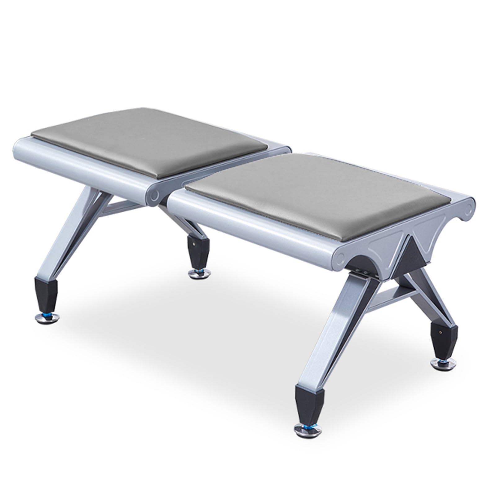 SaryEdge 2-Seat Chairs, PU Leather Reception Seating, No Backrest, Supports 440 Lbs, Perfect for, Salons, Banks, Airports, Durable & Stylish,