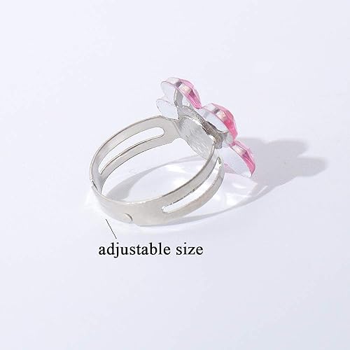 Miniatura 4 de SOTOGO 100 piezas de anillos de joyería para niña, anillo de juego de simulación y anillo de vestir, regalo para niñas pequeñas