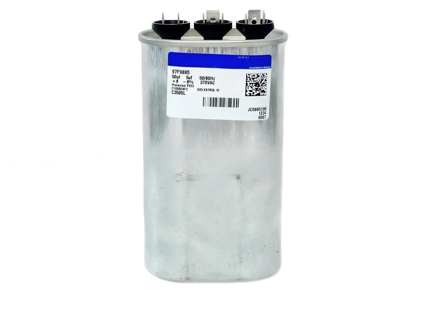 Z97F9028 Dual Run Air Conditioning/Heat Pump Capacitor Oval - Fits for GE Genteq 97F9028 97F9028BZ3 38TH042300DL25 38TH04230025 - Industrial Electrical Capacitors - 50/5 uf MFD 370 Volt