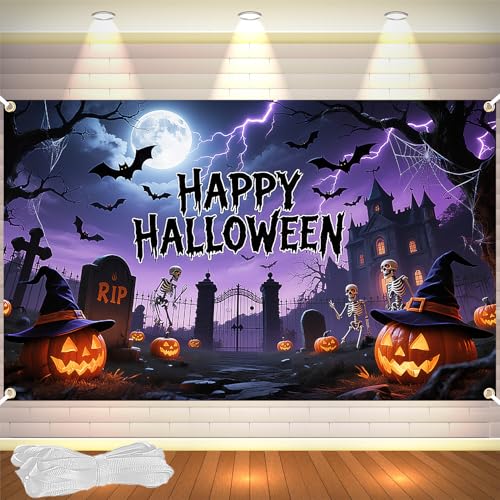 Gaofly Halloween Banner Backdrop