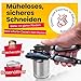TITA22™ Manueller Dosenöffner mit Titanbeschichtung – Robuster Edelstahl mit Titanbeschichtung, rostbeständig, ultrascharf, ergonomische Softgriffe – glatte Kante, sicheres und langlebiges Küchenwerkz