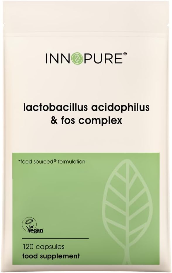 New Earth Acidophilus - Probiotic For Upper GI Support - Lactobacillus DDS-1, Inulin Prebiotic & Organic Wild Microalgae - 5 Billion CFU For Gut Health, Digestion & Immune Function - Vegan