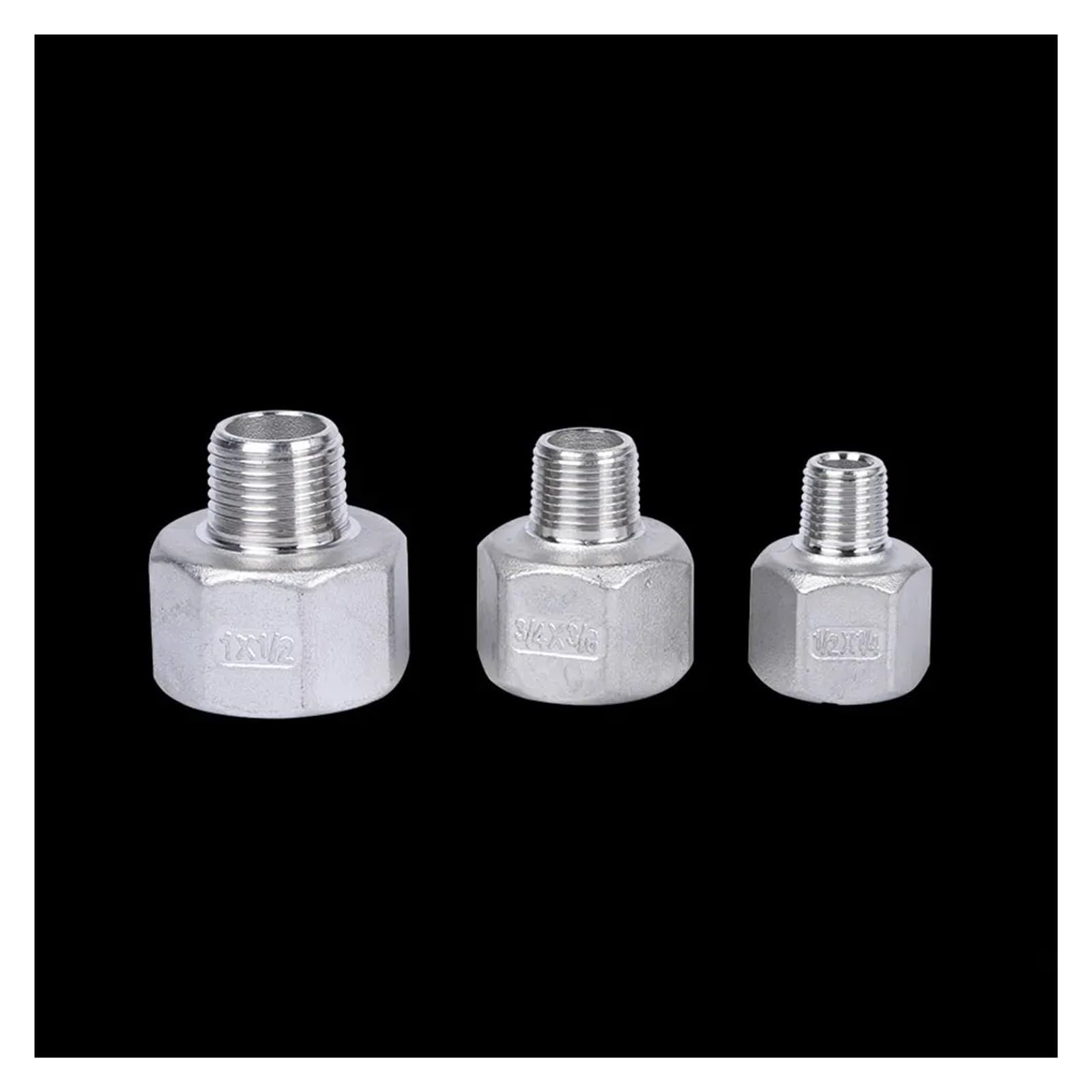 1/4 "3/8" 1/2 "3/4" 1 "1-1/4" 1-1/2 "2" acoplador reductor hexagonal hembra a macho conector de montaje de tubería de acero inoxidable 316 304(SS316L,2 To 2 Inch)