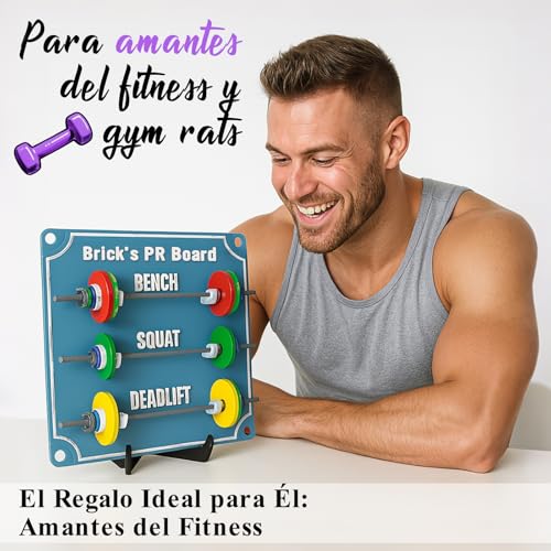 Pizarra de RP con mini pesas VEELU, el regalo original para levantadores de pesas y gym rats 4