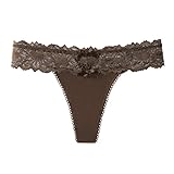 【MERVEILLEUX CHOIX DE CADEAU】 design classique et élégant pour ce string en coton et dentelle pour femme, que vous devez avoir comme indispensable dans votre garde-robe ou lors de la fantastique Saint-Valentin, de la nuit de noces, de l'anniversaire de mariage. Cadeau pour votre femme.