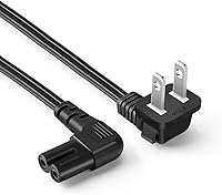 Vista 9 de CableCreation Cable de alimentación angular no polarizado de 2 ranuras en ángulo de 10 pies 18 AWG para Samsung TV, LG TCL de repuesto