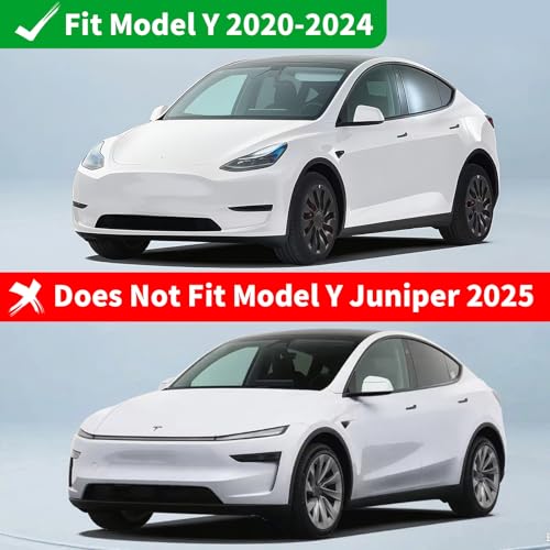Image of Single Wheel Pack Model Y Rim Protector for 21 inch Uberturbine Wheels 2020-2024|ABS Rim Guard Trim Ring|Wheel Strips for Curb Rash Prevention|Tesla Exterior Accessories| Matte Black