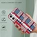 UTRSIFB Classic Protective Compatible for iPhone 17 Case Red Line Baseball American Flag, Shockproof TPU with Wireless Charging Compatibility