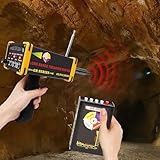 Metal Detector, GR-200 Long Range Gold Metal Detector, Underground 100m Gold Gems Detectors Treasure Finder w/3D LED Display + Antenna