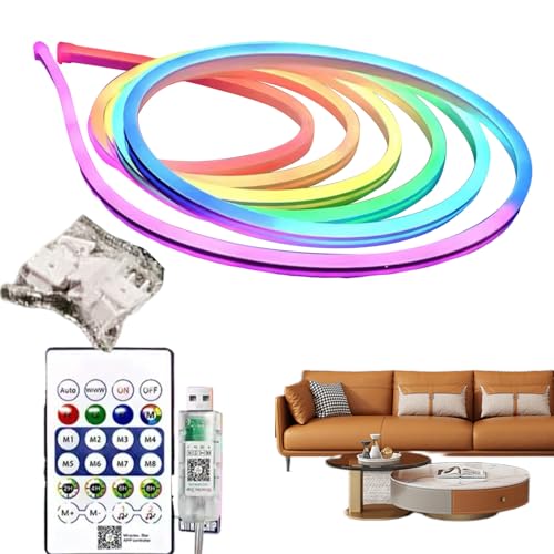 Générique Rubans LED Intelligents,Lampe d'Intérieur à Variation de Couleur - Contrôle par Application pour Ruban Néon - pour Home Cinéma Sous Meuble de...