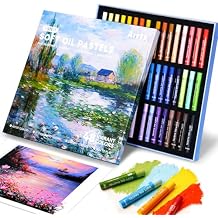 Arrtx Artist Oil Pastels 48 Colors Set, Soft Oil Pastel Vibrant and Creamy, Professional Oil Pastel Crayons Set Art Supplies for Artist and Beginners