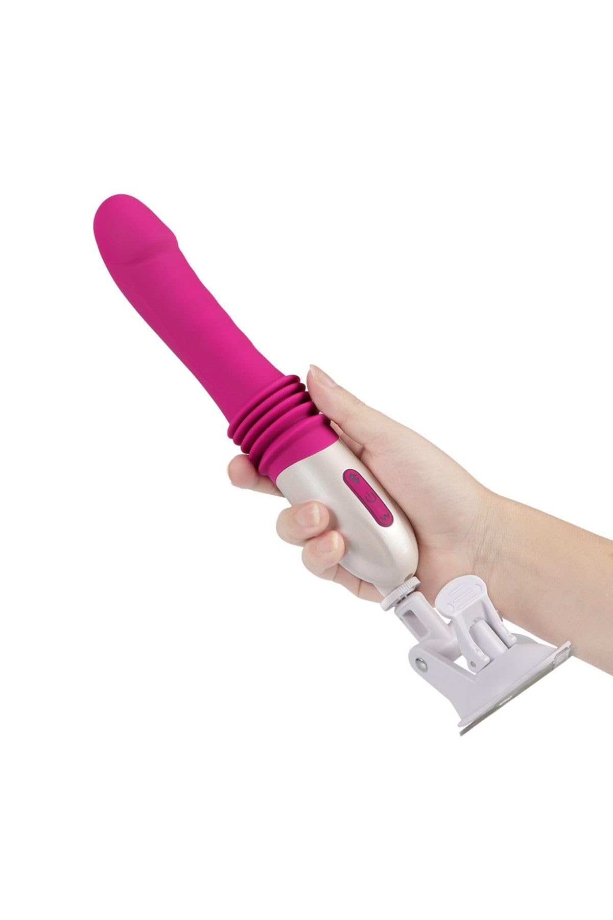 TruvaShop Otomatik Sex Makinesi Usb Şarjlı Silikon Vibratör Vantuzlu Dildo Penis