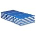 ECR4Kids Everyday 3-Fold Daycare Rest Mat, Folding Rest Mat, Sanitary Design, Low Maintenance, Certified and Safe, No Assembly Required, 2" Thick, 5-Pack, Blue and Grey