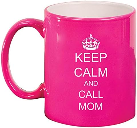 Miniatura 2 de Taza de cerámica con texto en inglés Keep Calm and Call Mom, color verde