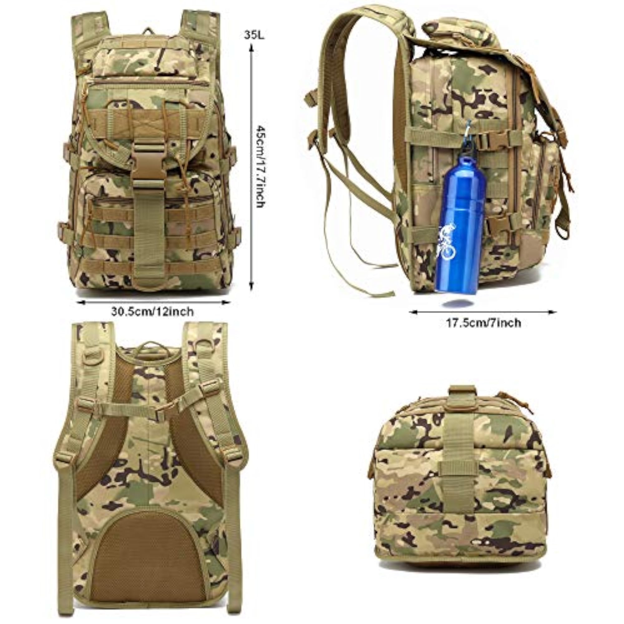 Military Tactical Backpack for Men, Survival Army Gear