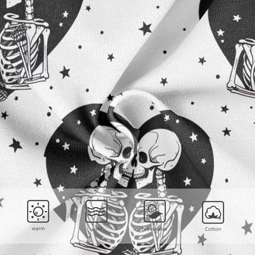 Skeletons Black Hearts Stars White Girl Panties Cute Toddler Girls Underwear Cotton Artistic Briefs Kids Undies 2t3