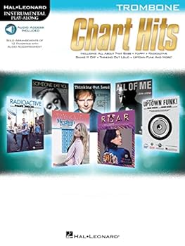 Paperback Chart Hits: Trombone Play-Along Book