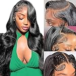 13x6 Lace Front Wigs Human Hair Pre Plucked 180 Density 26 Inch HD Body Wave Lace Front Wigs Human Hair 10A Frontal Wigs Human Hair wigs for Women Glueless Wigs Human Hair Pre Plucked Black wig