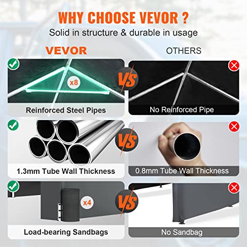Vevor 10X20FT CAR CANOPY Carport, 10X20Ft Heavy Duty Carport Car Canopy thumb #4