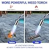 Propane Torch Weed Burner Kit,2,400,000 BTU High Output with Long/Short Mode,12.5FT Hose Heavy Duty Blow Torch Flamethrower with Self Igniter and Turbo Trigger for Weeding,Roofing,Melting Ice,BBQ