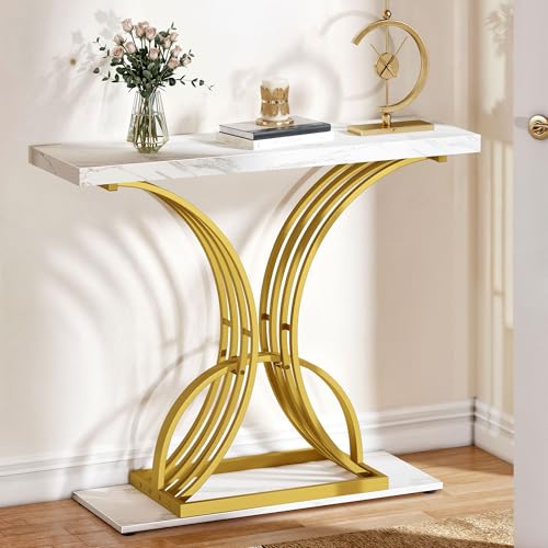 Nintendo NES Classic Console YITAHOME Gold Console Table, Modern Hallway Table for Entryway, 40 inch Entryway Tables Narrow Sofa...