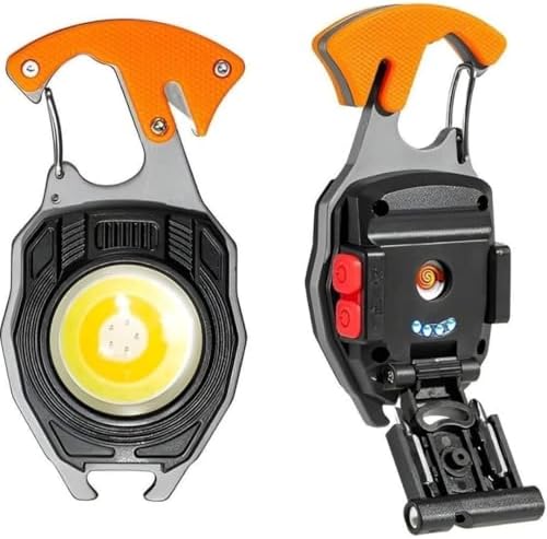 Jouis El Feneri Mini Kamp, Sos,Acil Durum,Bekçi, Polis,Asker, Güvenlik El Feneri, 7 modlu, USB Sarjlı Çok Fonksiyonlu Hayati İdame Lambası - Görsel 1