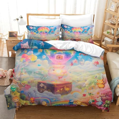 Parure de lit capybara double 200x200 avec housse de couette 3D et taie