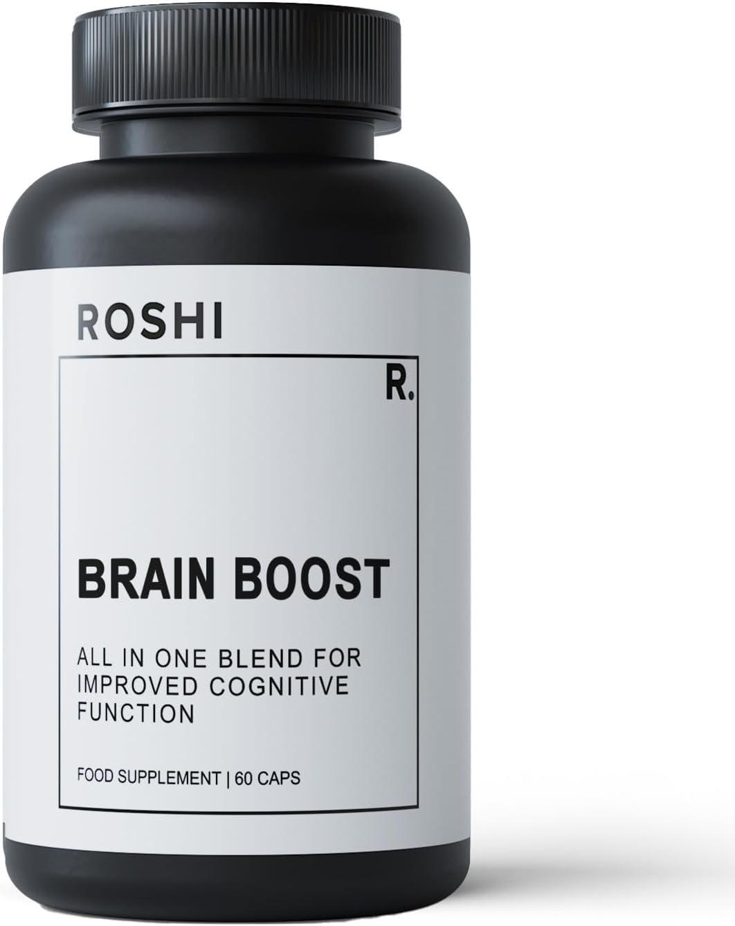 Roshi Brain Food Boost 7500mg - Premium Cognitive Support Supplement - Bacopa Monnieri Ginkgo Biloba Ashwagandha Lions Mane Extract & Neem for Brain Health Focus Improved Memory and Mental Clarity