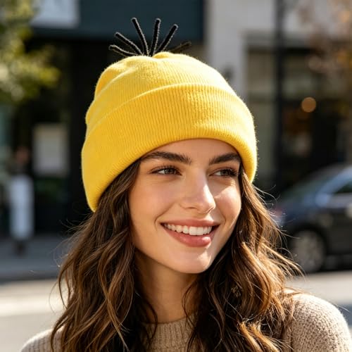 Ensemble Accessoires de Costume Jaune, Chapeau Lunettes et Gants, Accessoires de Costume Halloween, pour Unisexe Adaptés Carnaval, Halloween, Noël, Fêtes, Cosplay – vue 5