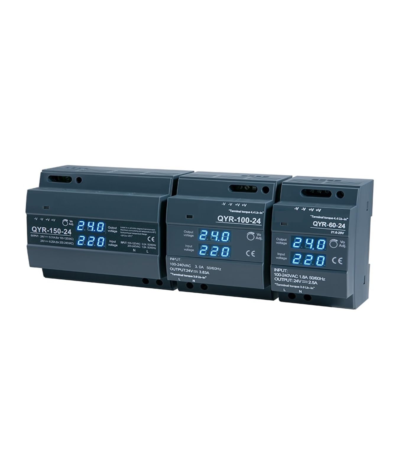 Alimentation à découpage de type rail 12V 24V DC tension d'affichage transformateur 220V
