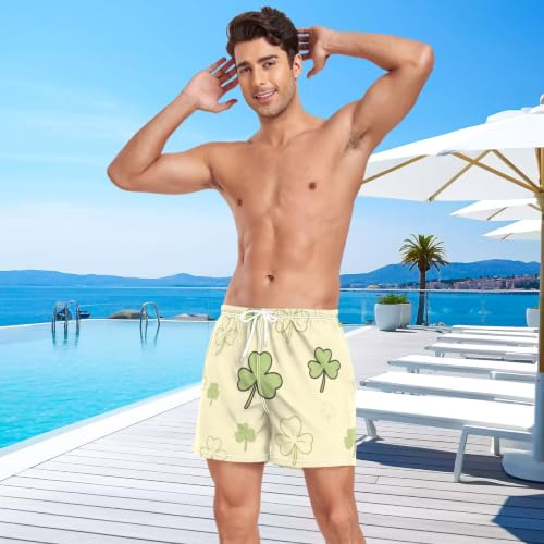 Pantalones cortos de playa de secado rápido beige para hombre con dibujos 3