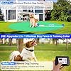 TeqHome-Wireless-Dog-Fence-Upgraded-Electric-Dog-Fence-with-Training-Collar-Remote-IPX65-Waterproof-2-in-1-Wireless-Pet-Containment-System-Set-for-Small-Medium-Large-Dogs-Max-Range-990FT TeqHome Wireless Dog Fence - Upgraded Electric with Training Collar