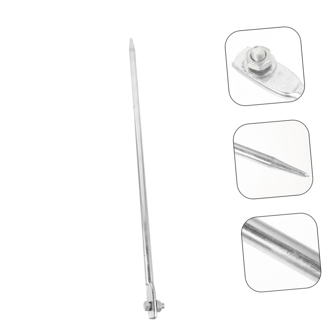 POPETPOP Set da 4 Pezzi di Tondini di Ferro per Messa a Terra Portatile Elevata Conducibilità e Resistenza alle Intemperie, per Edifici e Impianti Elettrici Esterni