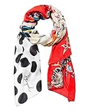  Desigual Damen Foul_Manuela Patch Schal, Rot (Rojo Sangre 3005), One Size (Herstellergröße: U)