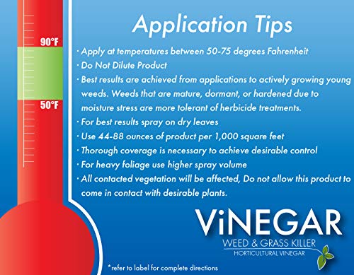 Energen Carolina Llc 579 Vinegar Weed & Grass Killer, Approved For Organic Production, Pet Safe, Glyphosate Free Herbicide, Quart, 1, Light Yellow #TOP6