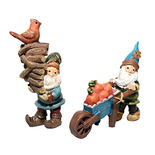Gift Craft Mini Garden Woodland Gnome Rustic Fairy Statues Miniature Dollhouse Accent